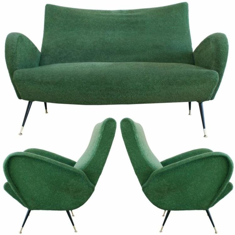 ιταλικοί καναπέδες ιταλικός σχεδιαστής επίπλων σαλονιού πράσινο