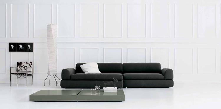 καναπέδες ιταλικοί σχεδιαστές έπιπλα ιταλικού σαλόνι καναπές μαύρο