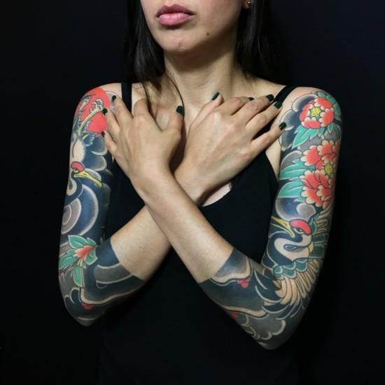 Ιαπωνικές ιδέες τατουάζ μανικιών για γυναίκες