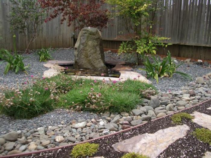 Εξωραϊσμός ιαπωνικού κήπου με πέτρες ασιατικό στυλ