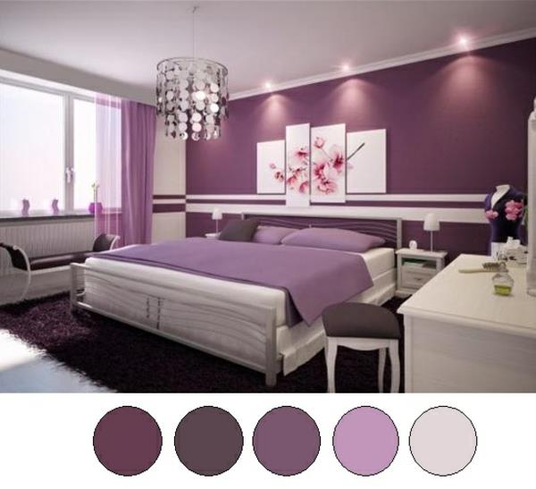 νεανικό δωμάτιο για κορίτσια μοβ παλέτα χρωμάτων