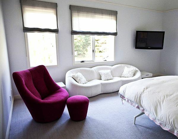 έφηβος δωμάτιο ροζ πολυθρόνας καναπές