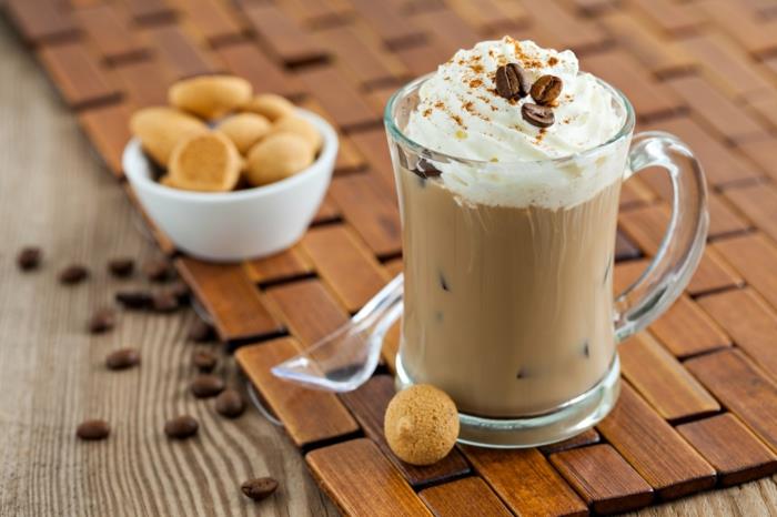 παρασκευή καφέ παγωμένη κούπα καφέ κρέμα καφέ