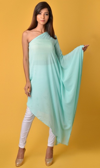 Off Omuz Kaftan Elbise
