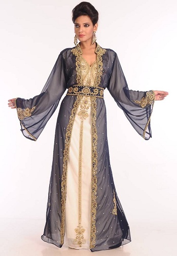 Fas Kaftan Georgette Elbise