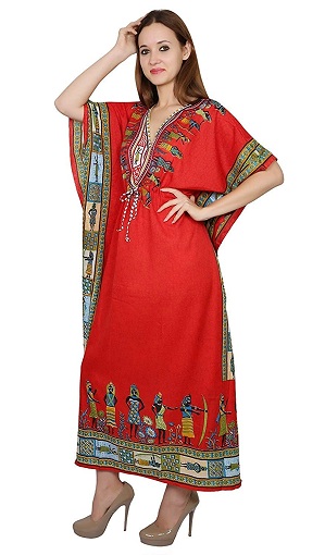 Afrika Kaftan Baskılı Elbise