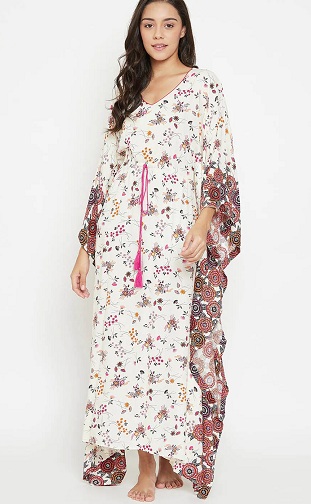 Kaftan Maksi V Yaka Elbise