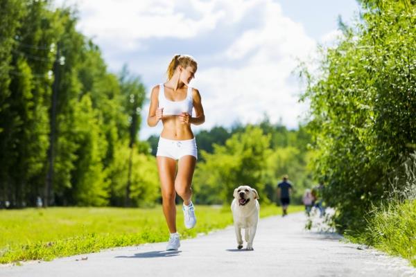 κατανάλωση θερμίδων τρέξιμο υγιούς απώλειας βάρους με το σκύλο