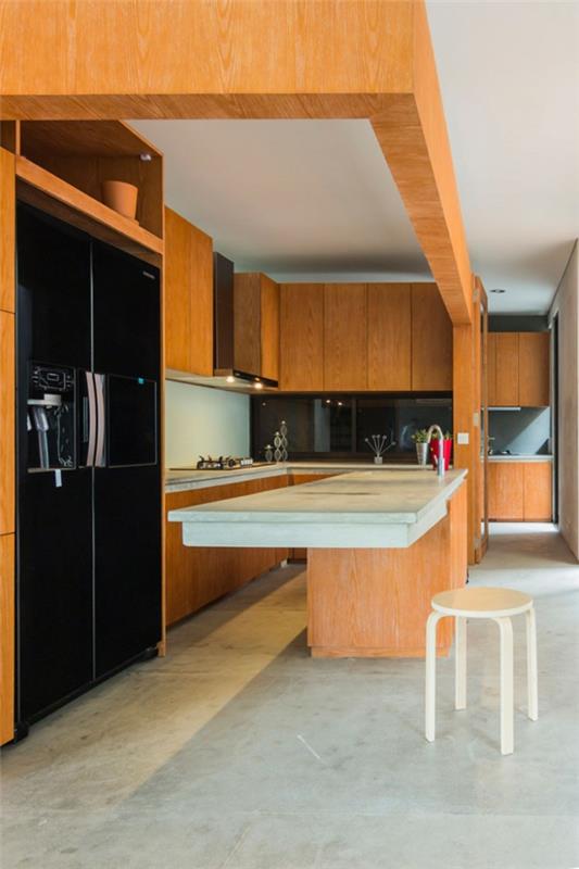 box house design αρχιτεκτονική σύγχρονος πάγκος κουζίνας