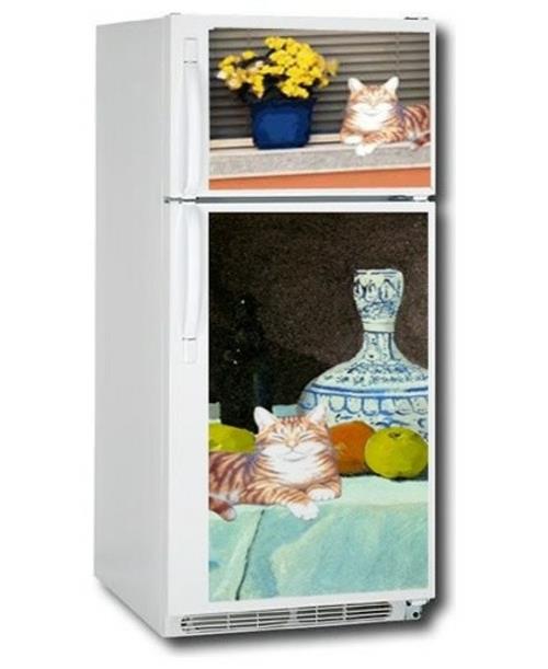 γάτες διακόσμηση διακόσμηση ψυγείου πολύχρωμες φωτογραφίες