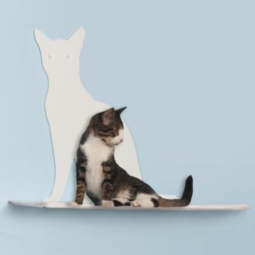 ράφι διακόσμησης γάτας με σιλουέτα γάτας