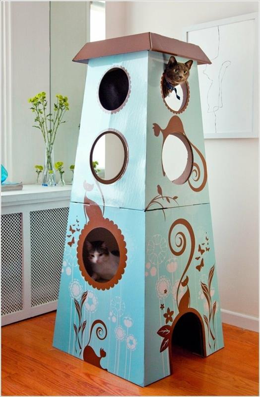 Φτιάξτε μόνοι σας ένα σπίτι για γάτες έπιπλα από χαρτόνι από χαρτόνι από ιδέες ανακύκλωσης επίπλων από χαρτόνι από φάρο από χαρτόνι