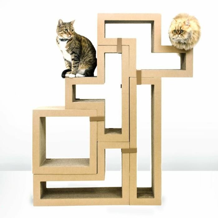 Φτιάξτε το δικό σας σπίτι για γάτες από χαρτόνι από χαρτόνι από έπιπλα από χαρτόνι