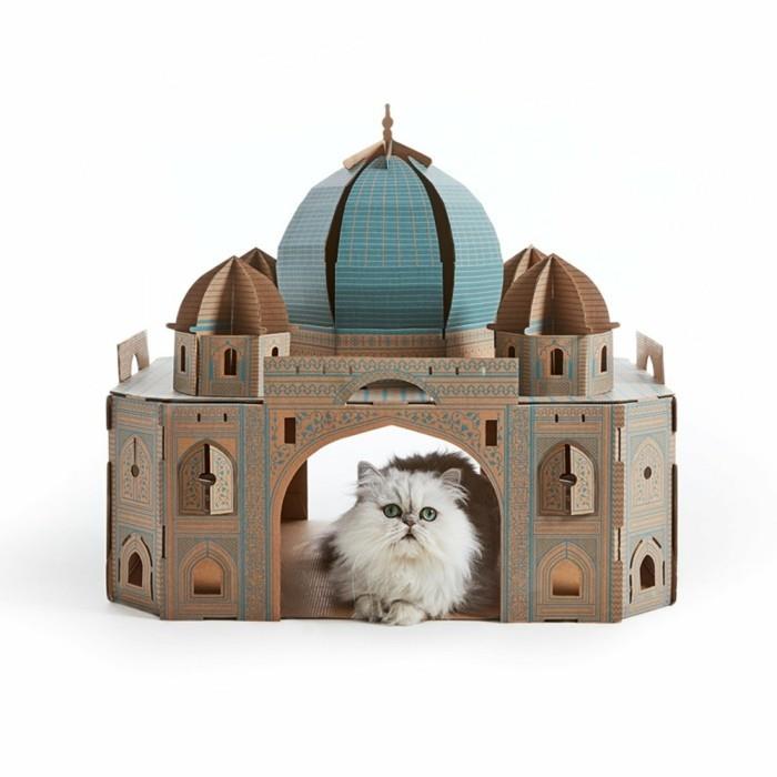 φτιάξτε μόνοι σας ένα σπίτι για γάτες από χαρτόνι έπιπλα γάτας από χαρτόνι περσική γάτα