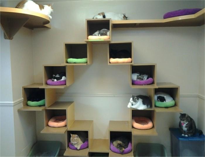 φτιάξτε το δικό σας σπίτι για γάτες από χαρτόνι έπιπλα γάτας από σκαλοπάτια από χαρτόνι