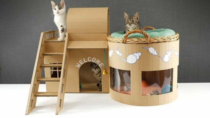 Φτιάξτε τα δικά σας έπιπλα από χαρτόνι για γάτες