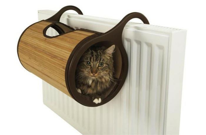 έπιπλα γάτας ξύλινος σωλήνας θέρμανση κρεβατιού γάτας
