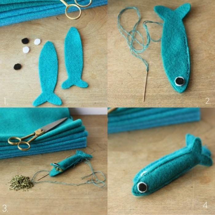 Φτιάξτε τα δικά σας παιχνίδια γάτας μπλε ψάρια