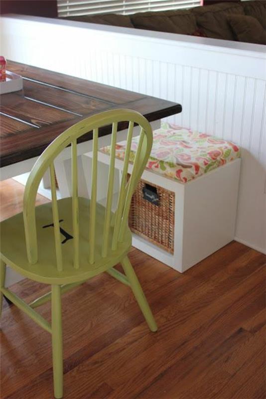 κουζίνα σχεδιασμός καρέκλες τραπεζαρία κάθισμα καρέκλα πράσινο ξύλο