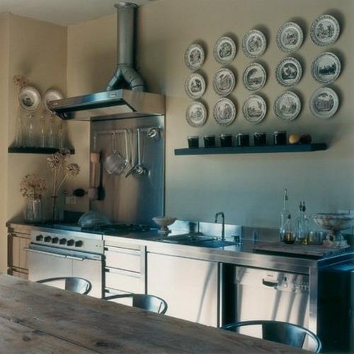 γαλλική διακόσμηση ιδέα σχεδιασμού κουζίνας πλάκα τοίχου