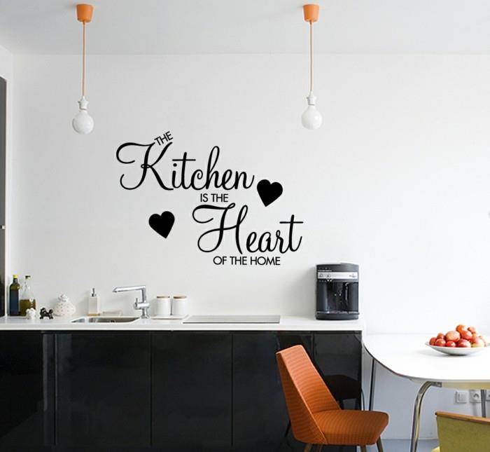 χαλκομανίες τοίχου κουζίνες ρητά τοίχου έγχρωμες πινελιές