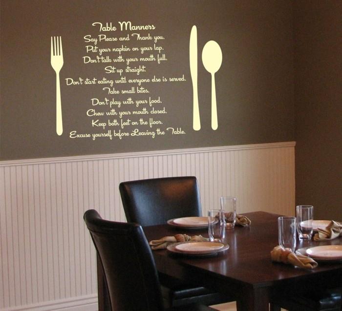αυτοκόλλητα τοίχου κουζίνας συνθήματα τοίχου κανόνες όταν τρώτε