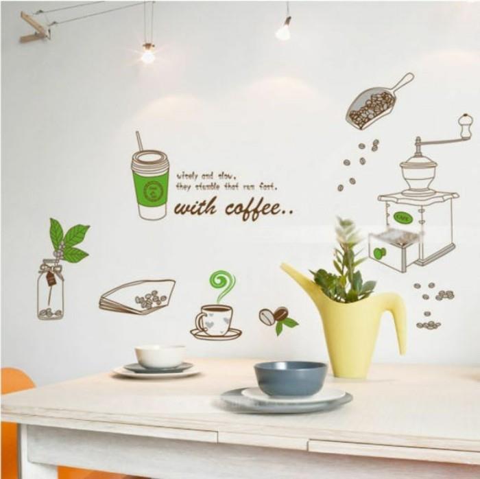αυτοκόλλητα τοίχου κουζίνας ζωντανές ιδέες ρητά καφέ κουζίνας
