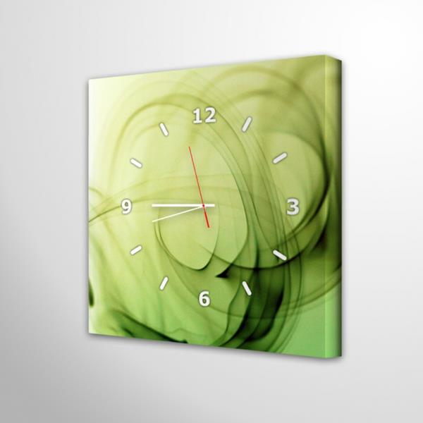 παραδοσιακές κουζίνες σχεδιασμός ρολόγια τοίχου πράσινο τετράγωνο