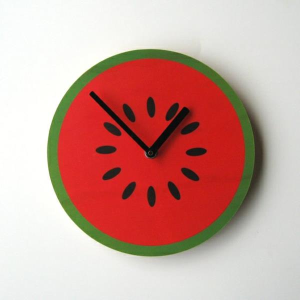 ρολόγια τοίχου κουζίνας στρογγυλό ρολόι τοίχου κόκκινο