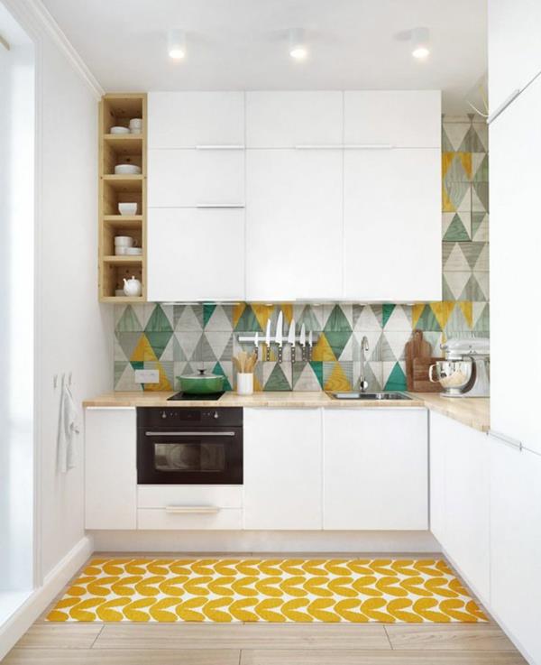 πλακάκια κουζίνας πλακάκια τοίχου χρώματα πράσινο κίτρινο πίσω τοίχος κουζίνα