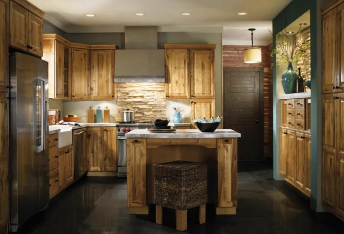 ιδέα σχεδιασμού κουζίνας επίπλωση παραδείγματα ιδέες χρώμα κουζίνας σχεδιασμός ξύλου