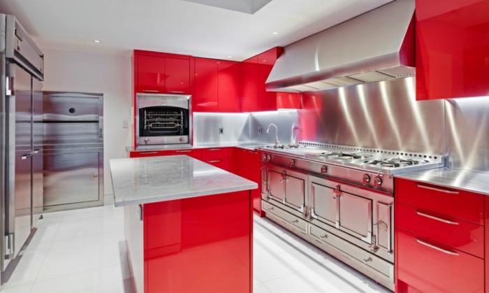σχεδιασμός κουζίνας κόκκινες κουζίνες σχέδιο τάσεις κουζίνες τρέχουσες