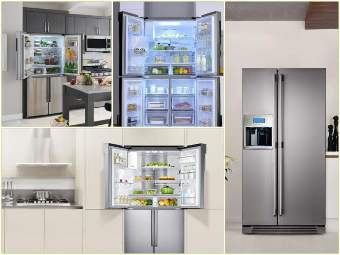 έπιπλα κουζίνας μεγάλα σύγχρονα ψυγεία με και χωρίς χώρο κατάψυξης