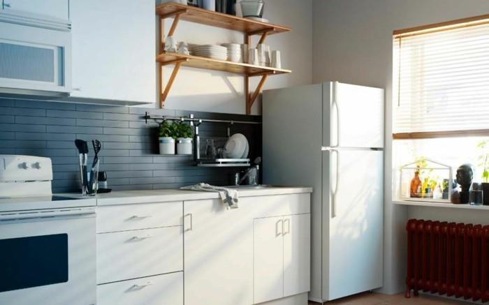 ντουλάπια κουζίνας αγοράζουν λευκές μπλε κουζίνες ιδέες διαβίωσης πίσω τοίχου
