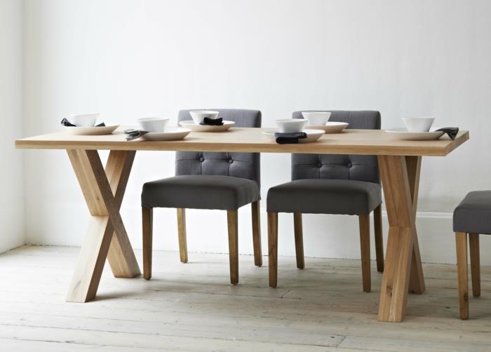 καρέκλες κουζίνας σχεδιασμός γκρι ξύλου φανταχτερό τραπέζι φαγητού
