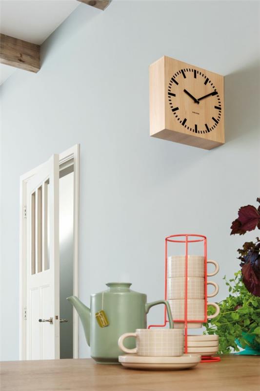 ρολόγια κουζίνας ρολόγια τοίχου ιδέες διακόσμησης τοίχου ξύλινο ρολόι