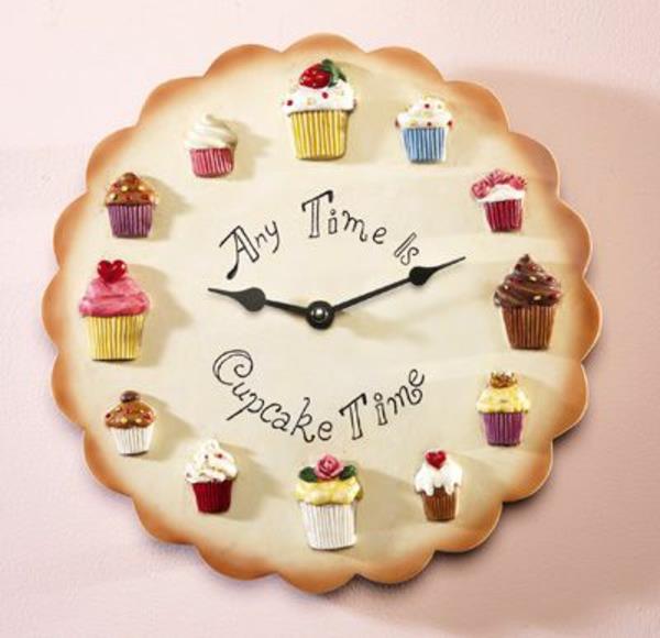 ρολόι τοίχου κουζίνας cupcakes κέικ