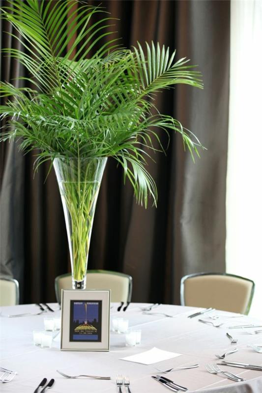τραπέζι βάζο kentia palm glass
