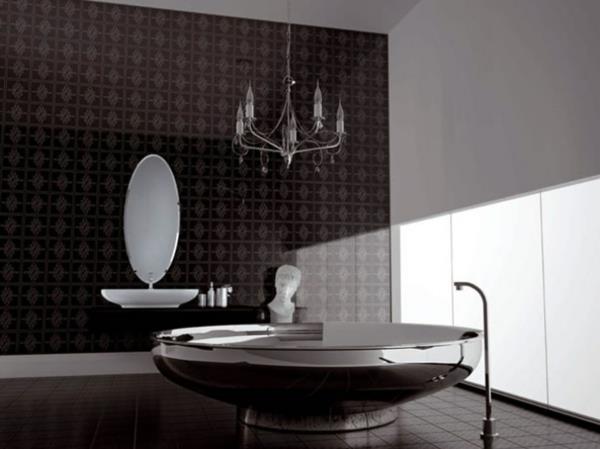 κεραμικά πλακάκια μπάνιο εικόνες ιδέες σκοτεινή πολυτέλεια