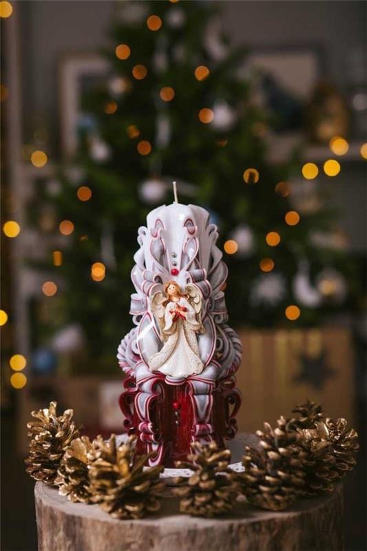 κεριά Χριστουγεννιάτικη παραδοσιακή διακόσμηση έμπνευση