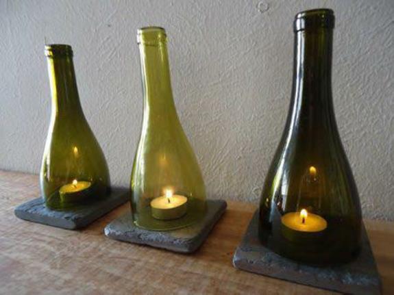 ιδέες κατόχου κεριών ιδέες χειροτεχνίας για ενήλικες γυάλινα μπουκάλια φώτα τσαγιού