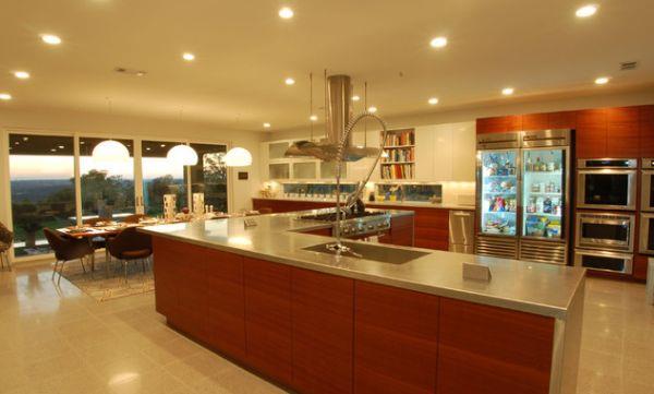 ψυγείο γυάλινες πόρτες ιδέες κουζίνα σύγχρονη διαφανής