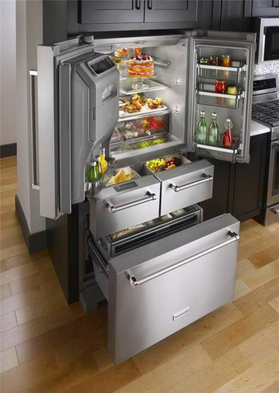 σχεδιασμός ψυγείου μεγάλη λειτουργική πρακτική ιδέες διαβίωσης κουζίνα
