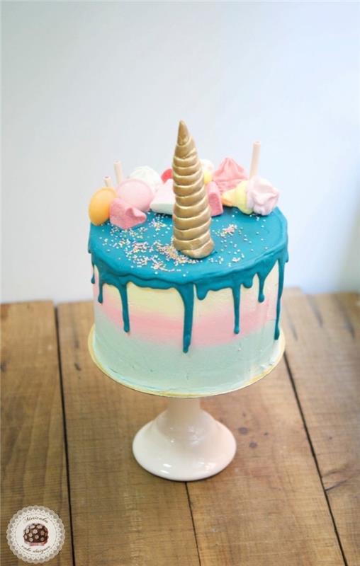 τα γενέθλια των παιδιών γιορτάζουν τις ιδέες κέικ μονόκερου