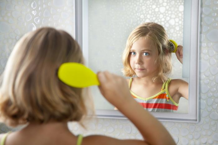 παιδικές ιδέες κούρεμα κορίτσια μεσαίου μήκους μαλλιά καθρέφτη