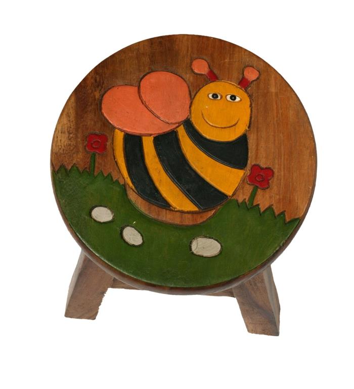 παιδικά έπιπλα σχεδιασμός παιδικού δωματίου σκαμπό σχέδιο μελισσών