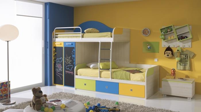 παιδικό χαλί μπεζ κίτρινο τοίχο λειτουργικό κρεβάτι