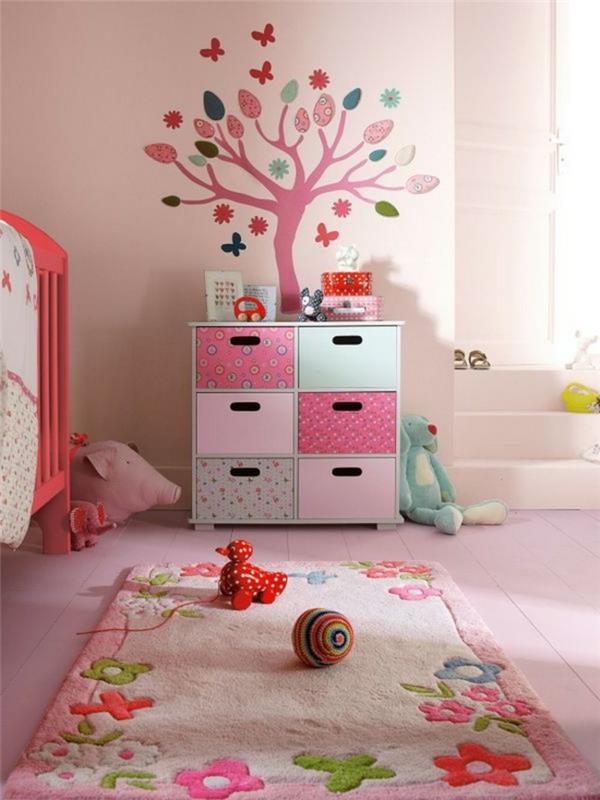παιδικά χαλιά floral στοιχεία χαριτωμένο παιδικό δωμάτιο