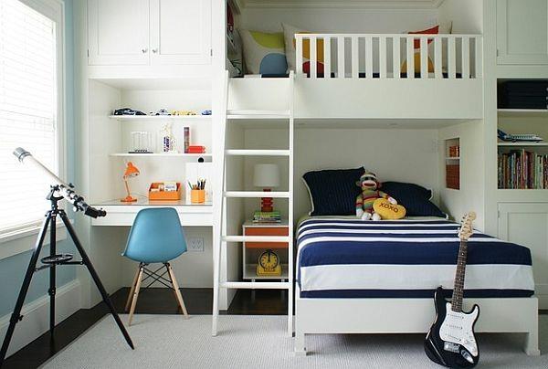 παιδικό δωμάτιο σχεδιασμό αγόρια διπλό κρεβάτι σκάλες