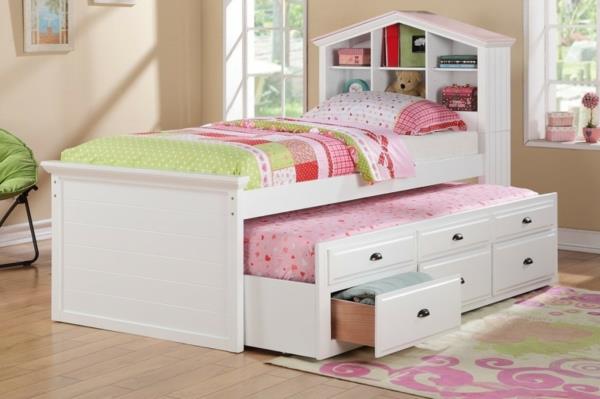 Δημιουργήστε παιδικό δωμάτιο διπλό κρεβάτι συρτάρι με χρωματιστό χαλί